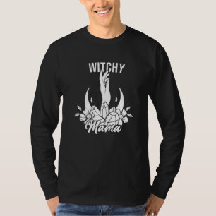 Hexen-Mama Esoterischer Kristall-Mond-Hand Spiritu T-Shirt