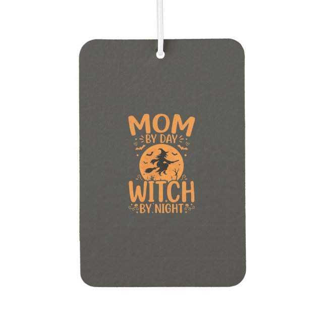 Hexen-Mama Halloween-Design Autolufterfrischer (Vorderseite)