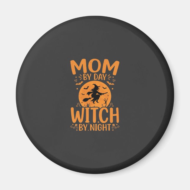 Hexen-Mama Halloween-Design Magnet (Vorne)