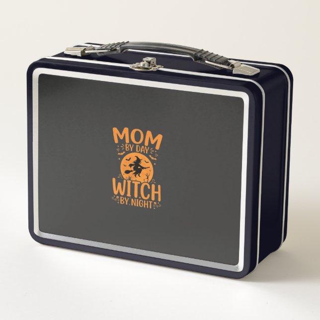 Hexen-Mama Halloween-Design Metall Brotdose (Vorderseite)