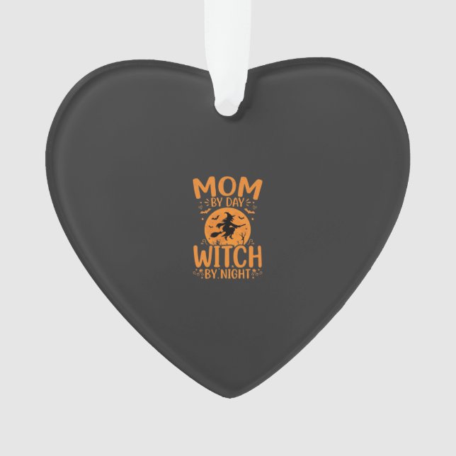 Hexen-Mama Halloween-Design Ornament (Vorderseite)