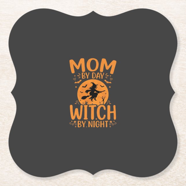 Hexen-Mama Halloween-Design Untersetzer (Vorderseite)