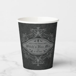 Hexen-Mischung Dunkles Gothic-Banner Halloween Pappbecher