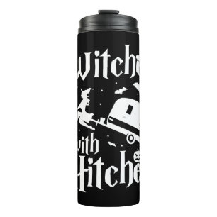 Hexen mit dem Hitches-Funny Halloween-Camping Thermosbecher