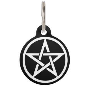 Hexen mit Familiärem Pentagramm Tiernamensmarke