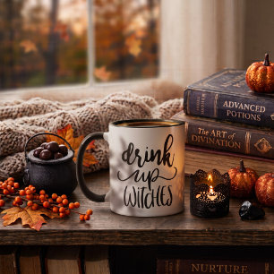 Hexen mit handgeschriebenem Halloween trinken Tasse