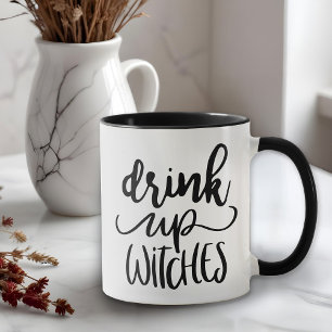 Hexen mit handgeschriebenem Halloween trinken Tasse
