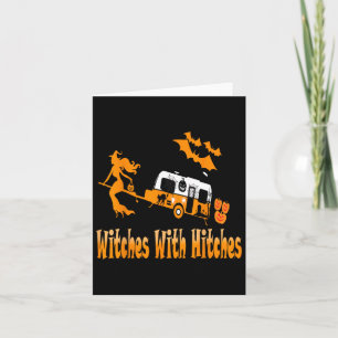Hexen mit Hitches Camping Spaß Halloween Karte