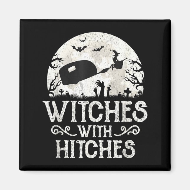Hexen mit Problemen RV Camping Lustiger Halloween Magnet (Vorne)