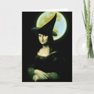Hexen-Mona-Lisa-Halloween-Vollmond Karte