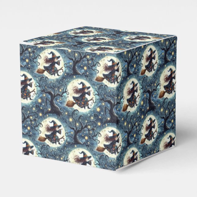 Hexen, Monde und geflechtete Bäume Geschenkschachtel (Vorderseite)