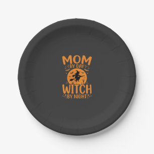 Hexen-Mutter Halloween-Design Pappteller