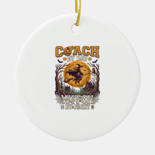 Hexen Nacht Halloween Coach Tages fliegender Mond Keramik Ornament