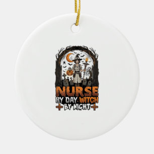 Hexen-Nacht-Halloween-Friedhof-Kürbis_1 Keramik Ornament