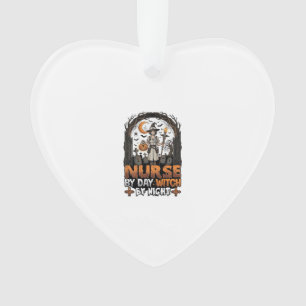 Hexen-Nacht-Halloween-Friedhof-Kürbis_1 Ornament