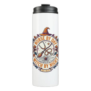 Hexen-Nacht-Halloween-Stethoskop-Besen_ Thermosbecher