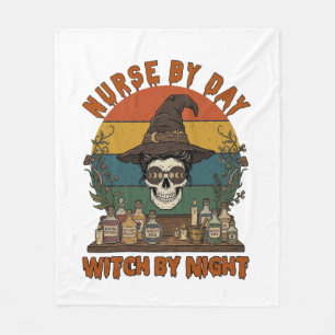 Hexen-Nacht-Halloween-Totenkopf-Potionen_1 Fleecedecke