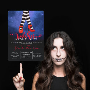 Hexen-Nacht-out Halloween-Junggesellinnen-Abschied Einladung