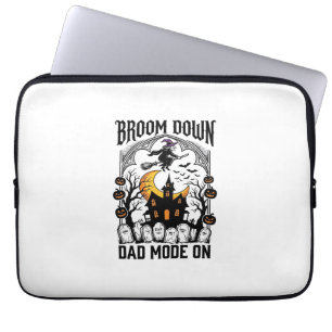 Hexen-Papa-Halloween-Besen-Zerbrochen-Vintage-Graf Laptopschutzhülle