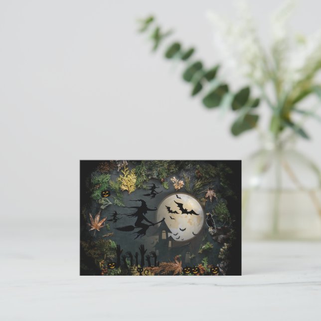 Hexen Party Mitteilungskarte (Stehend Vorderseite)