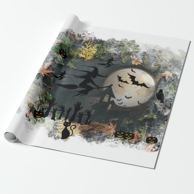 Hexen Party Night Geschenkpapier (Ungerollt)