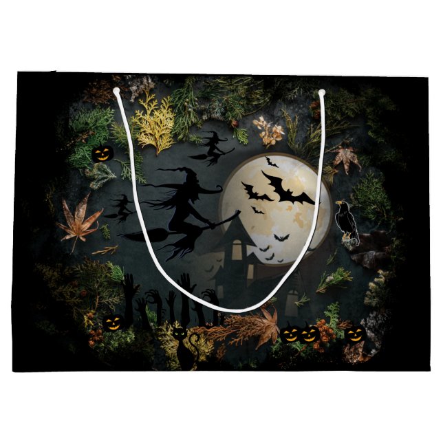 Hexen Party Night Große Geschenktüte (Rückseite)