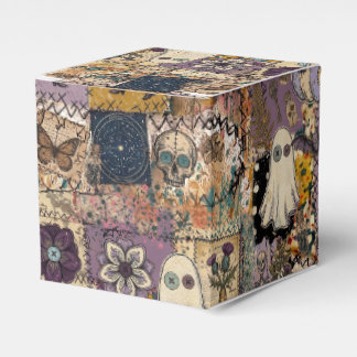 Hexen-Patchwork in Lila und Blau Einzigartige Gesc Geschenkschachtel