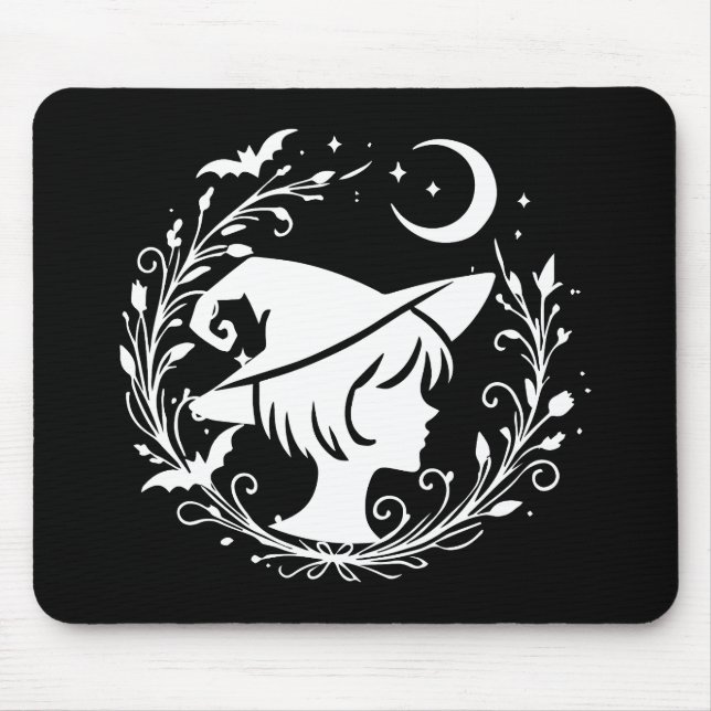 Hexen Pixie Wicca Magie Halloween Mousepad (Vorne)