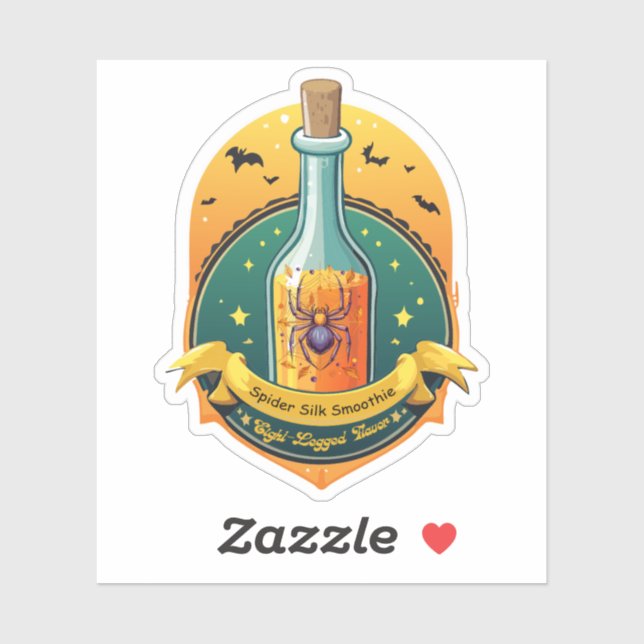 Hexen Potion Spider Silk Smoothie Label (Blatt)