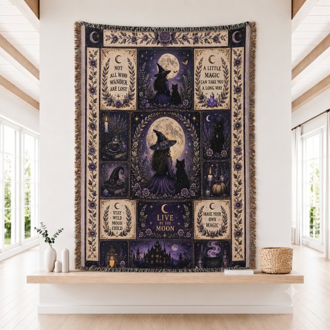 Hexen-Quilt-Halloween-Dekoration Decke (Von Creator hochgeladen)