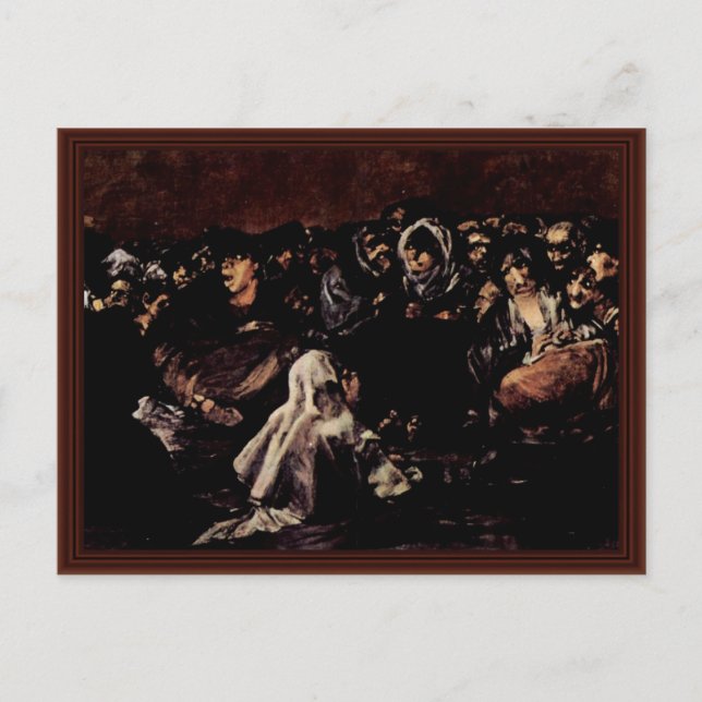 Hexen' Sabbat von Francisco de Goya Postkarte (Vorderseite)