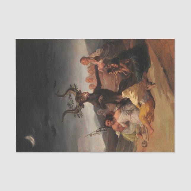 Hexen' Sabbat von Francisco de Goya Seidenpapier (Vorderseite)