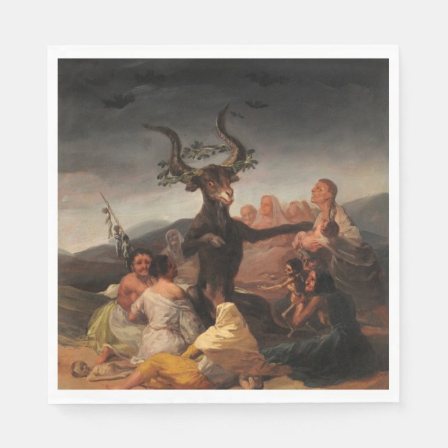 Hexen' Sabbat von Francisco de Goya Serviette (Vorderseite)