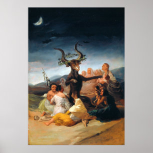 Hexen Sabbat von Francisco Goya (1798) Poster