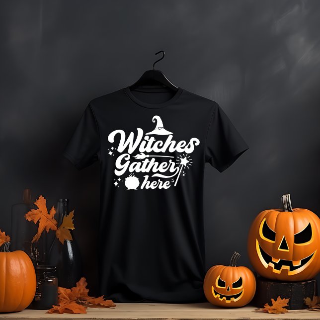 Hexen sammeln hier Halloween T-Shirt (Von Creator hochgeladen)