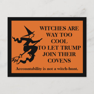 Hexen sind Cool. Trump ist es nicht. Postkarte
