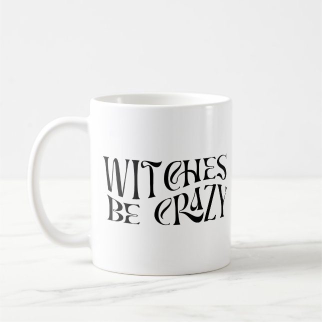 Hexen sind verrückte Halloween Kaffeetasse (Links)