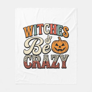Hexen sind verrückte Vintage-Halloween-Shirt-Desig Fleecedecke