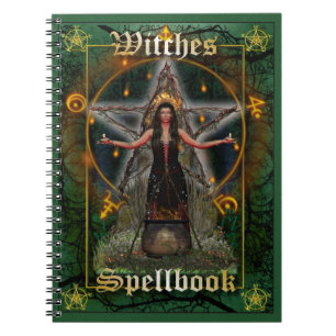 Hexen Spellbook - Erdelement (grüne Abdeckung) Notizblock