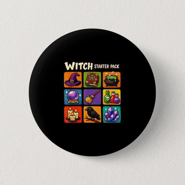 Hexen-Starter-Kit lustige Magie Hexerei Button (Vorderseite)