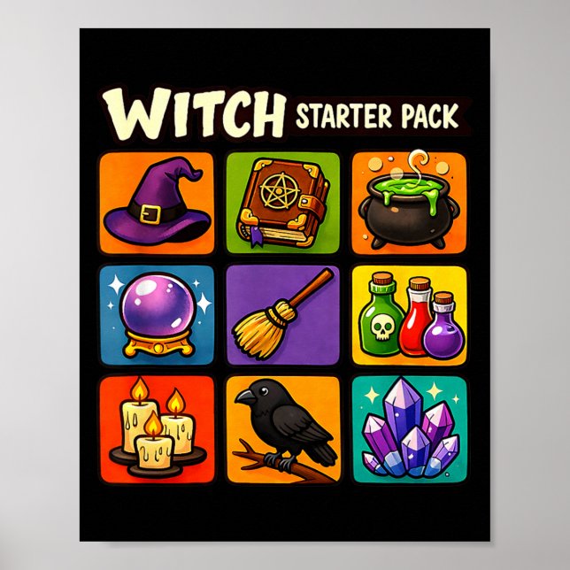 Hexen-Starter-Kit lustige Magie Hexerei Poster (Vorne)