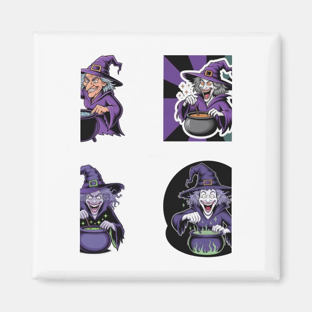 Hexen-Sticker-Pack - Magische Zaubertränke-Sticker Magnet (Vorne)