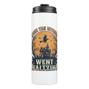 Hexen-Tanz Halloween Vintage Gravur Design_ Thermosbecher