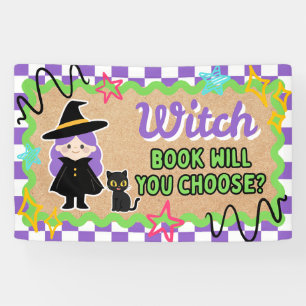 Hexen-Themen-Schulbibliothek Halloween-Bücher-Bann Banner