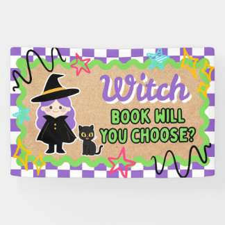 Hexen-Themen-Schulbibliothek Halloween-Bücher-Bann Banner