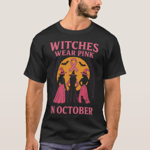 Hexen tragen den rosa Oktobersupport T-Shirt