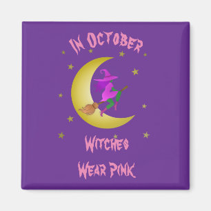 Hexen tragen Rosa im Oktober Thunder_Cove Magnet