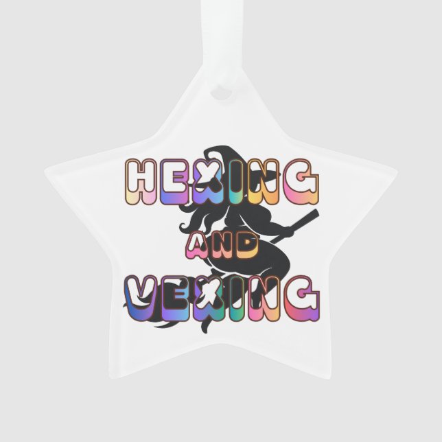 HEXEN UND ÄRGERN für die Plus Size Hexe Ornament (Vorderseite)
