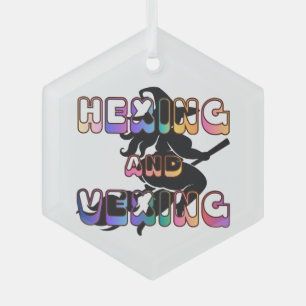 HEXEN UND ÄRGERN für die Plus Size Hexe Ornament Aus Glas