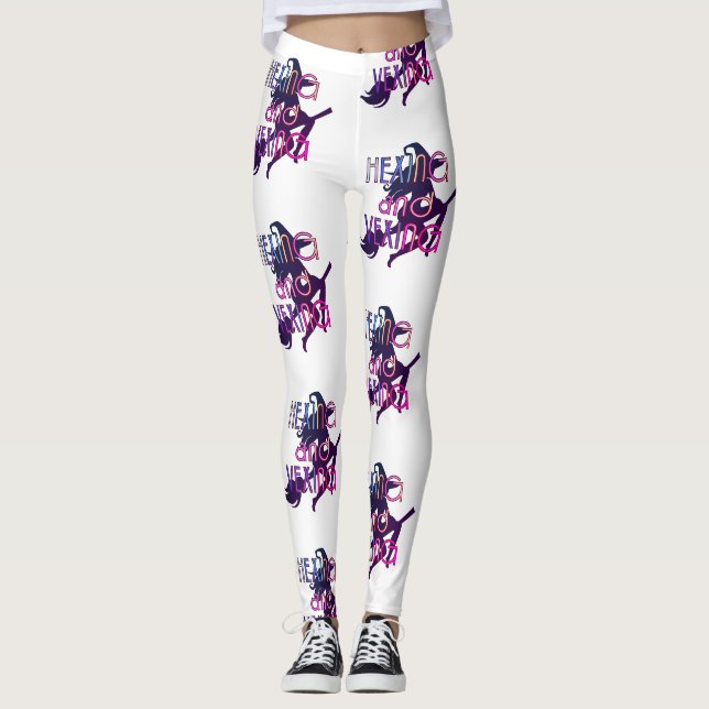HEXEN UND ÄRGERN Witchcore-Design Leggings (Vorderseite)
